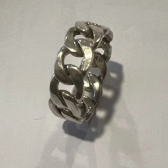 Silver Chain Link Ring - Picture 1 of 2